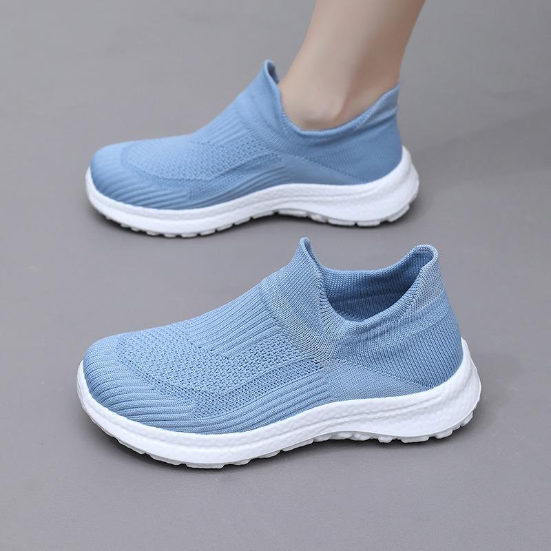 Boty dámské jarní nové ležérní měkká podrážka lehká jednoduché boty prodyšné, protiskluzové a odolné proti opotřebení silná podrážka nazouvací líné