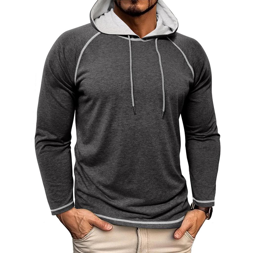 Men’s Hoodies Long Sleeves Shirts Autumn Spring Casual Tops Sportswear Sweatshirt Vintage Classic T Shirt