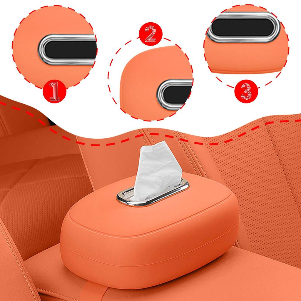 Auto-Taschentuchhalter Organizer Tägliche Nutzung Rücksitz Einfach zu bedienen Quadratisch Praktisch Silikon-Taschentuchbox-Abdeckung für Outdoor-Reisen