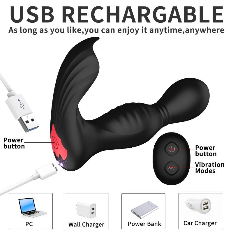 Batman Gouge Prostate Massager APP Remote Control Silicone Rear Anal Plug Male Masturbator