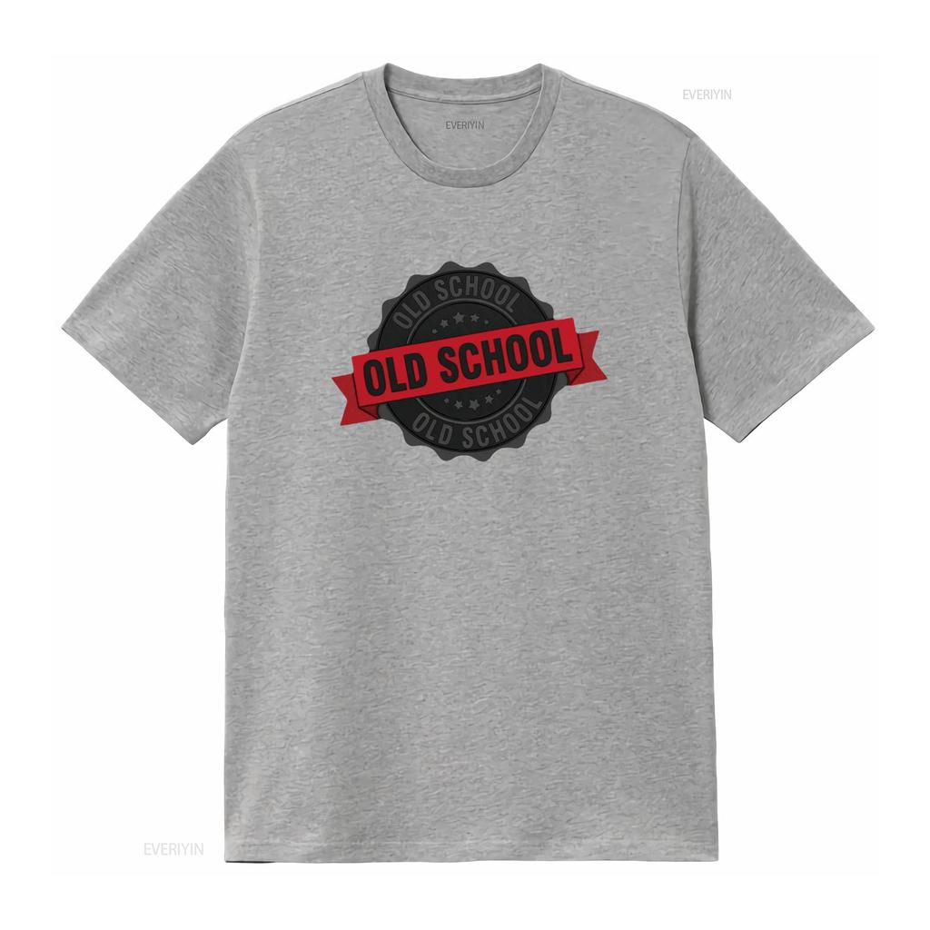 Womens OLD SCHOOL American Vintage  T Shirt Black L vintage Washed Slightly Soft Versatile Top For Everyday Wear Stretched