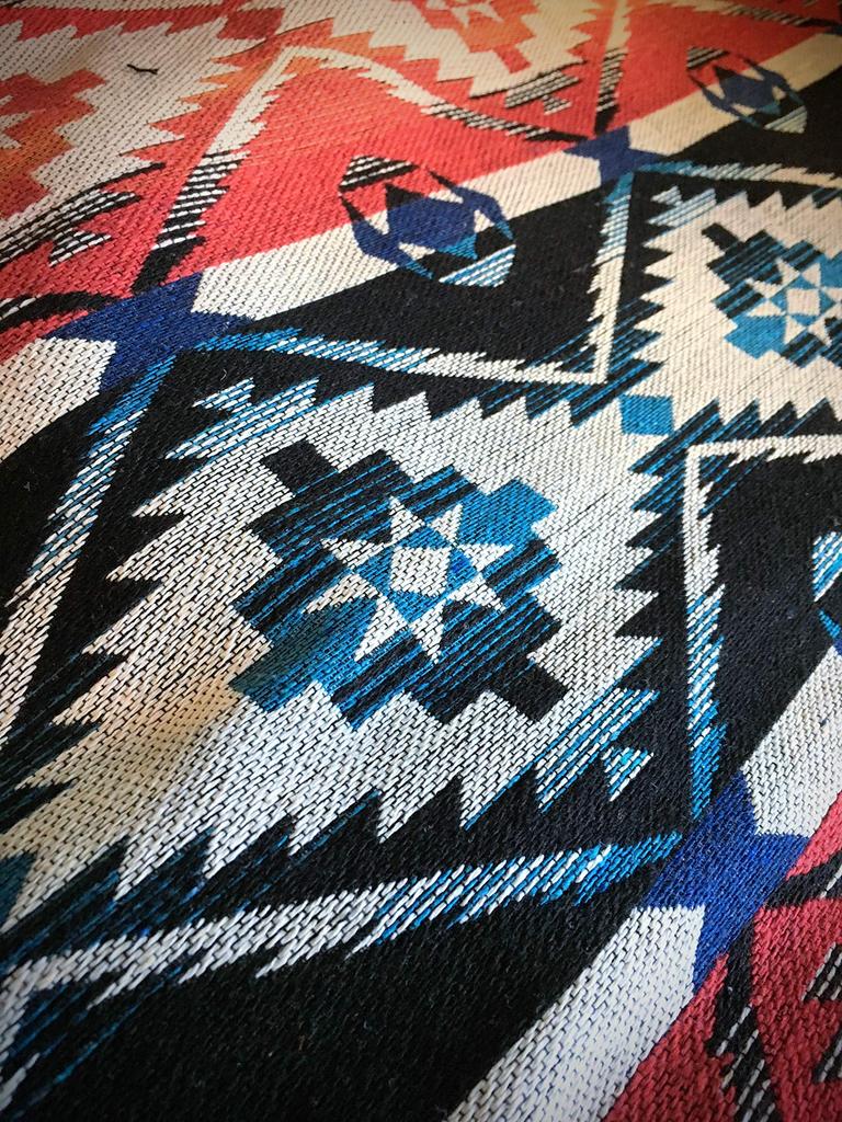 Ethnic Striped Fabric Native American Craft Handmade Bag Denim Crafts Break Fabric, 2m, Scraps, Pattern, Ortega, Supplies, Making, Remake, (Day