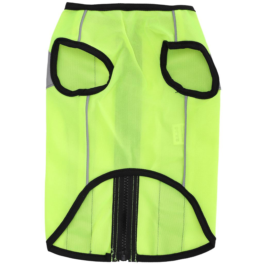 Pet Night Safety Clothing Glowing Jacket Lightweight Reflective Vest Zipper for DogsFluorescence