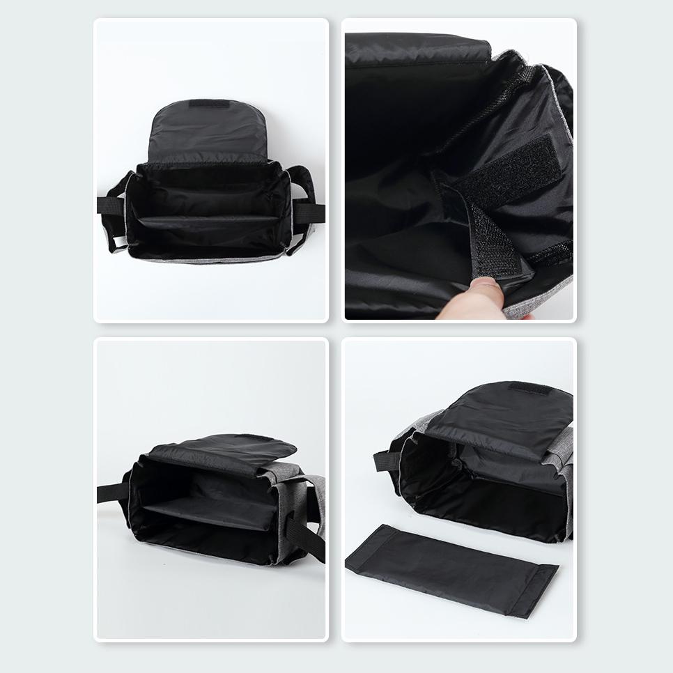 Borsa portaoggetti per animali dei cartoni animati Borsa per mummia multiuso a righe con stampa floreale Cesto appeso per carrozzina