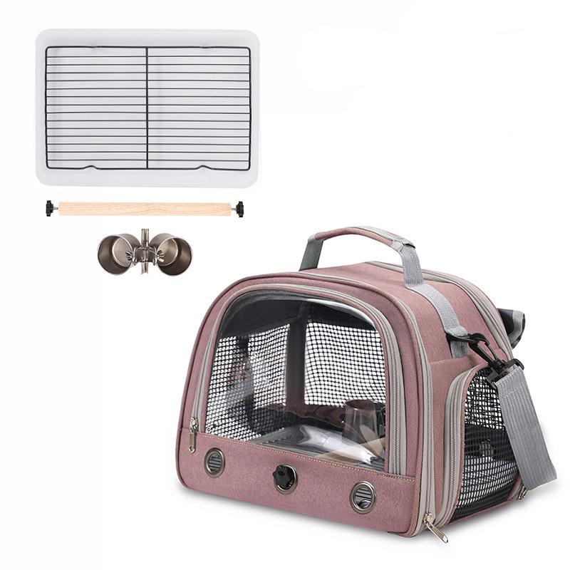 Sac de Transport pour Oiseaux d'Animaux de Compagnie Extérieur Portable Une Épaule Respirant Cage à Oiseaux Plateforme Perchoir Cage à Perroquet Fournitures pour Oiseaux Pour Perruche