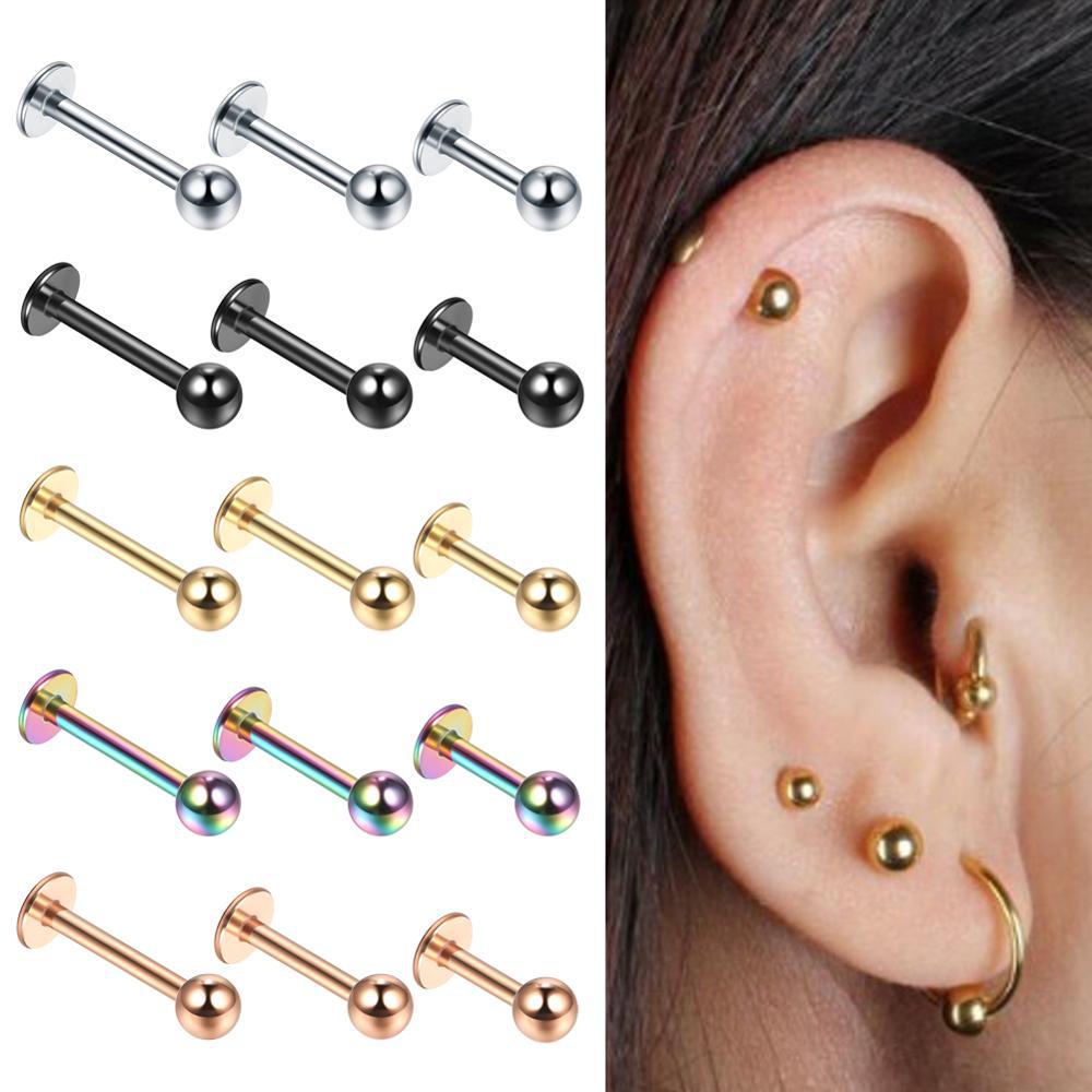 Stainless Steel Tapered Ball Labret Stud and Body Piercing Jewelry
