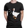 Untitled goose game schilderij Grappig 100% Katoen T-shirt Untitled Goose Game T-shirts Tops Voor Unisex
