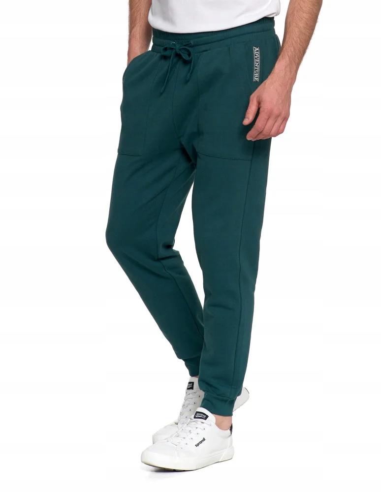 Men's Joggers with Pockets, Warm Drawstrings, MORAJ XXL GREEN