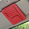 Small Leather Car Sun Visors Organizer Clip for Trucks/Car,Car Card Sleeve Pocket Organizer, Car Visors Document Holder
