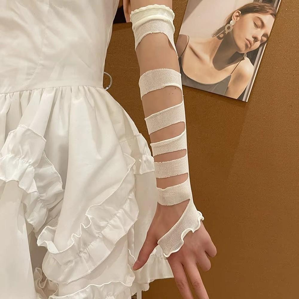 Lolita Bandage Gloves Y2K Arm Sleeves Fashion Arm Cover Girl
