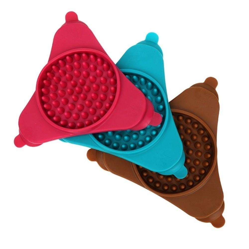 Silicone Pet Licking Mat Suction Cup Base Non-Slip Design Slow Feeder Pad Anxiety Calming Boredom Relief Anti-Choke Food Pad