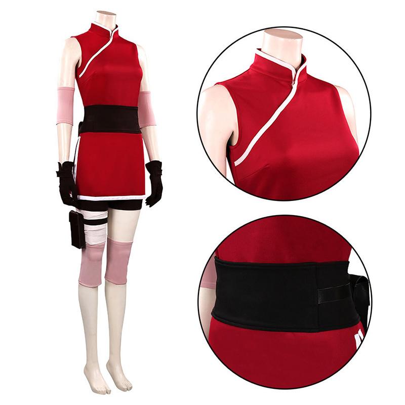Costum Cosplay Anime Haruno Sakura Tinuta Femei Costume de Carnaval de Halloween