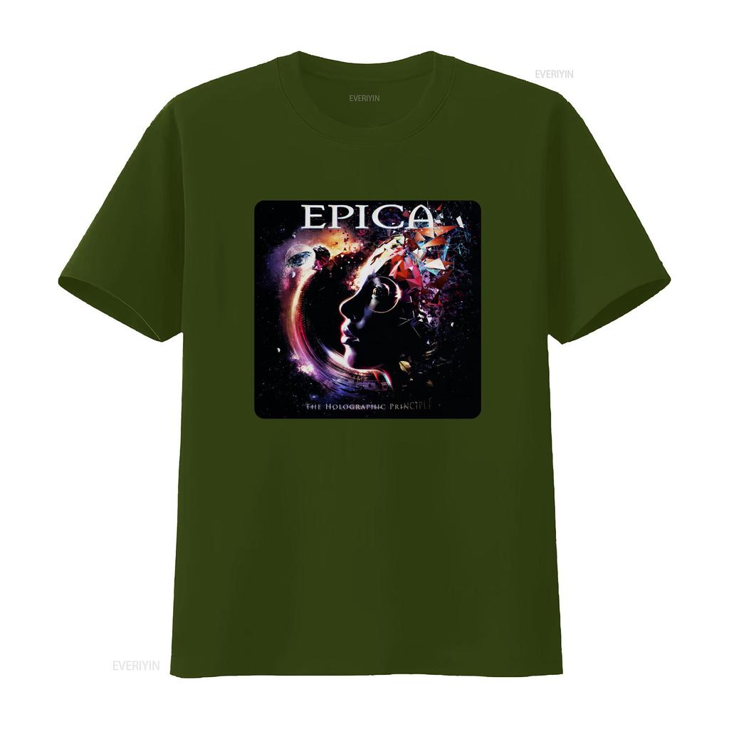 EPICA THE HOLOGRAPHIC PRINCIPLE T SHIRT NEW vintage Washed Stretched Top For Everyday Wear Breathable graphic homme fashion