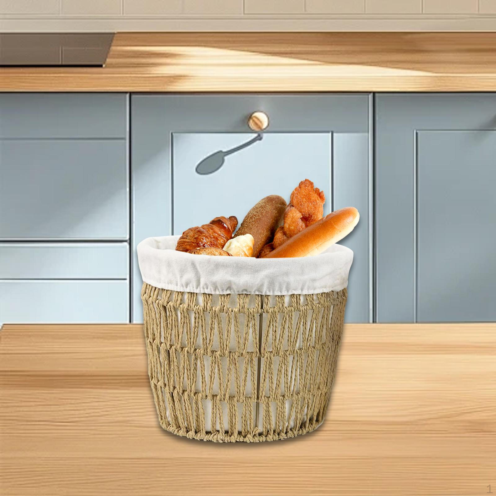 

Woven , Serving Holder for Food, Practical Container Small Items, Fruit Basket The Farmhouse 26cmx22cmx21cm