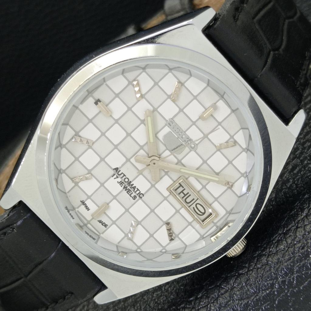 

REFURBISHED JAPAN SEIKO 5 6309A AUTOMATIC MENS WHITE COLOR DIAL WATCH a440278-4 Sk-a440278