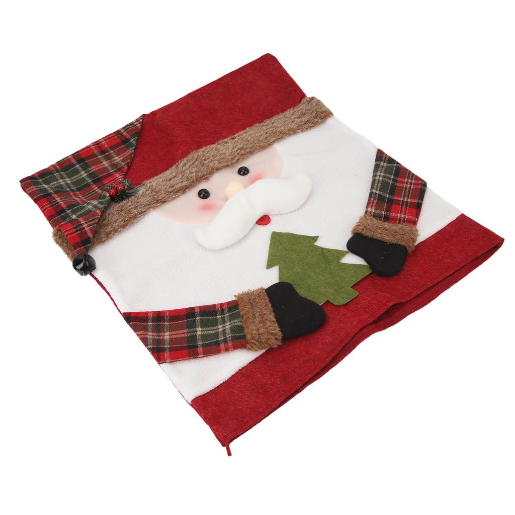 Xmas Dinner Chair Back Covers Easy To Install Soft Anti Wrinkle Non Slip Christmas Chair Slipcovers