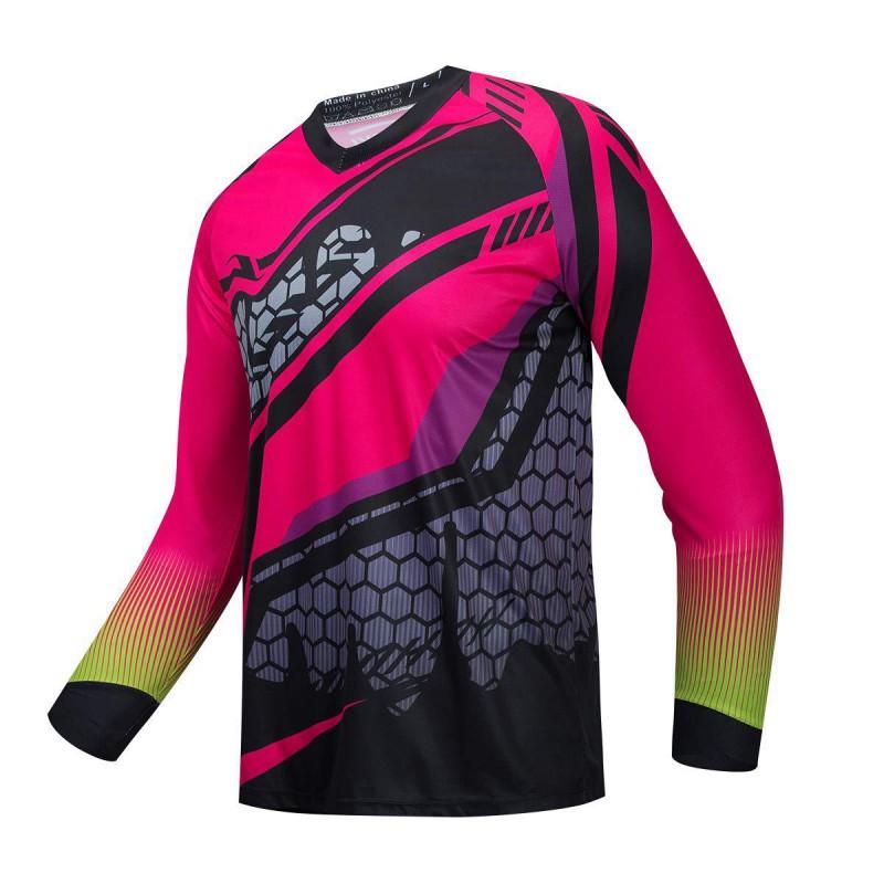 Men Women Cycling Jersey Long Sleeve Quick Dry UV Protection Mountain Bike Downhill Racing Shirt