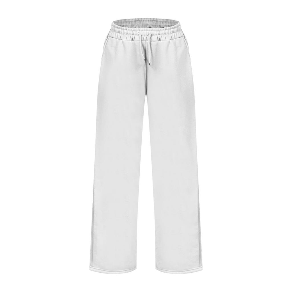 Modisches Damen-Kurz-Kapuzensweatshirt mit Batikmuster und Weitbein-Hose im Anzug