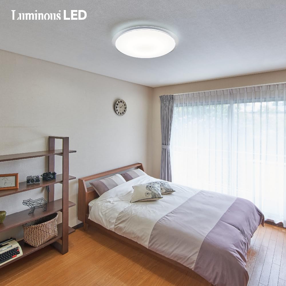 Doshisha Lumina Save Energy-Saving LED Ceiling Light, 8-Tatami (12-14 sq ft) Capacity, 4299 lumens, Energy-Saving Mode, 11 Dimming Levels, 2