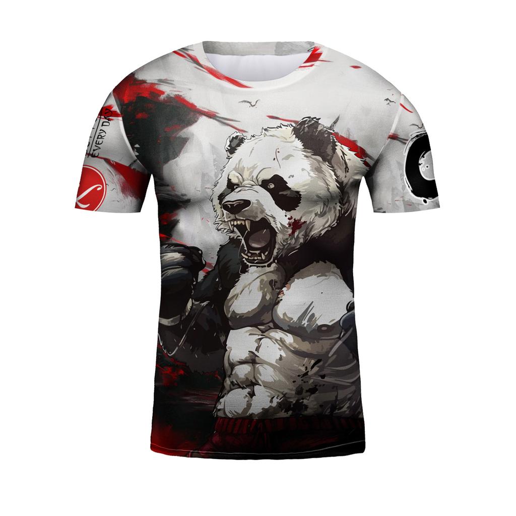 Camiseta Jiu Jitsu MMA Infantil Manga Curta Kickboxing Treino Camisas Secagem Rápida Crianças Meninos Esporte Fitness Boxe Corrida Camisa