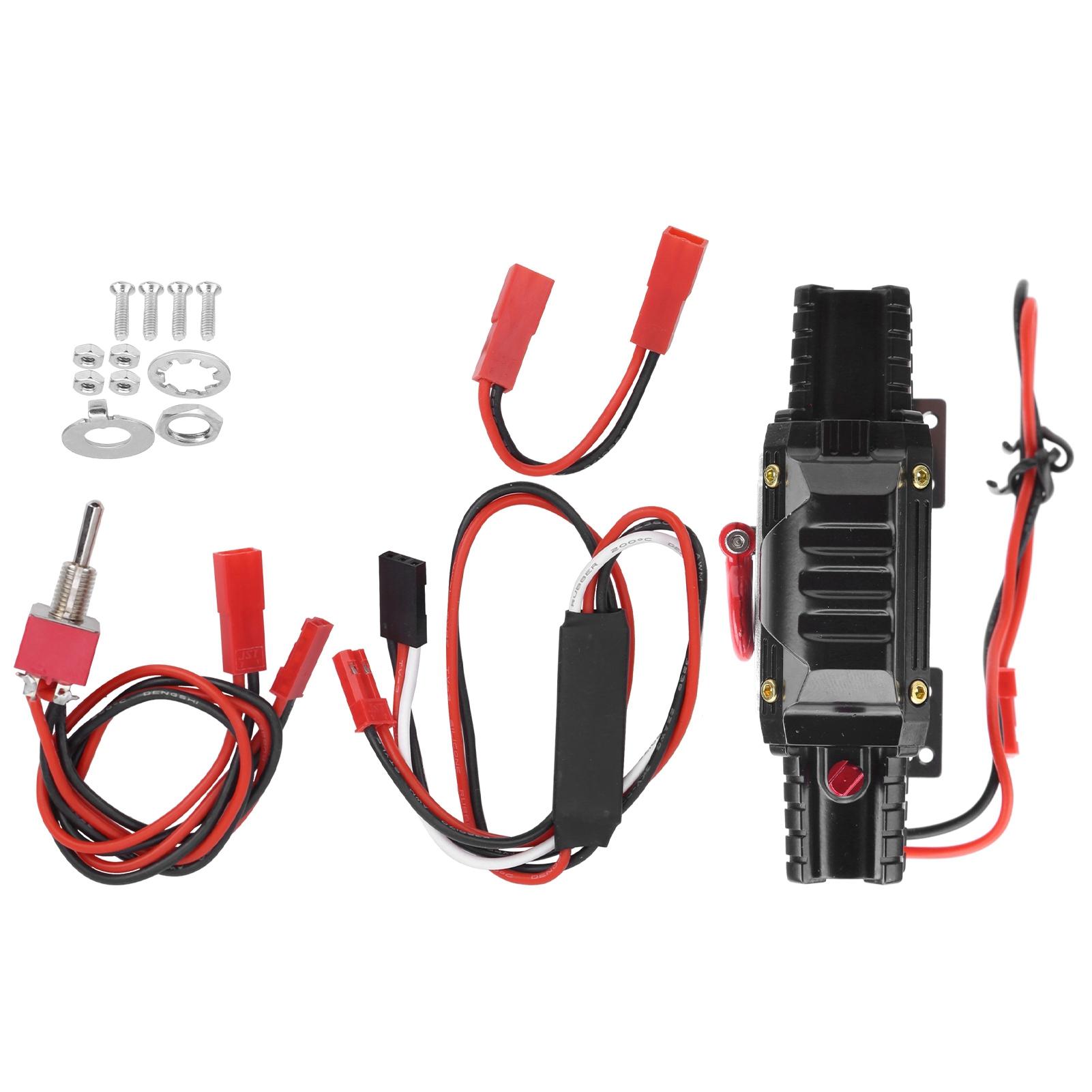 

Металева лебідка з подвійним двигуном на радіокеруванні з перемикачем 3-го каналу підходить для Traxxas Hsp Redcat Tamiya Axial