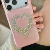 Glitter Diamond Bling Cute Pink Phone Case for IPhone 16 15 14 13 17 Pro Max Shockproof Protective Lovely Soft Back Cover