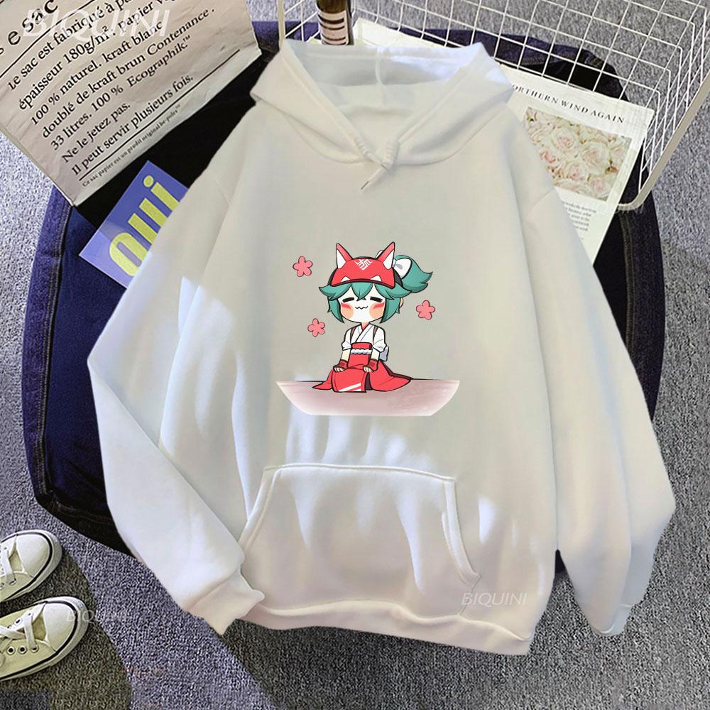 Anime Overwatch 2 Kawaii Kiriko Hoodies Hot Game Anime Manga Fans Men Women Clothing Winter Warm Sweatshirt Oversized Harajuku