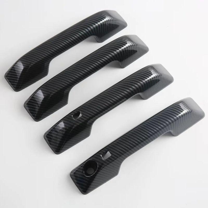 For BYD SHARK 2024 2025 2026 RHD ABS Chrome Carbon Black Door Handle Cover Door Bowl Frame Trims Sticker Car Styling Accessories