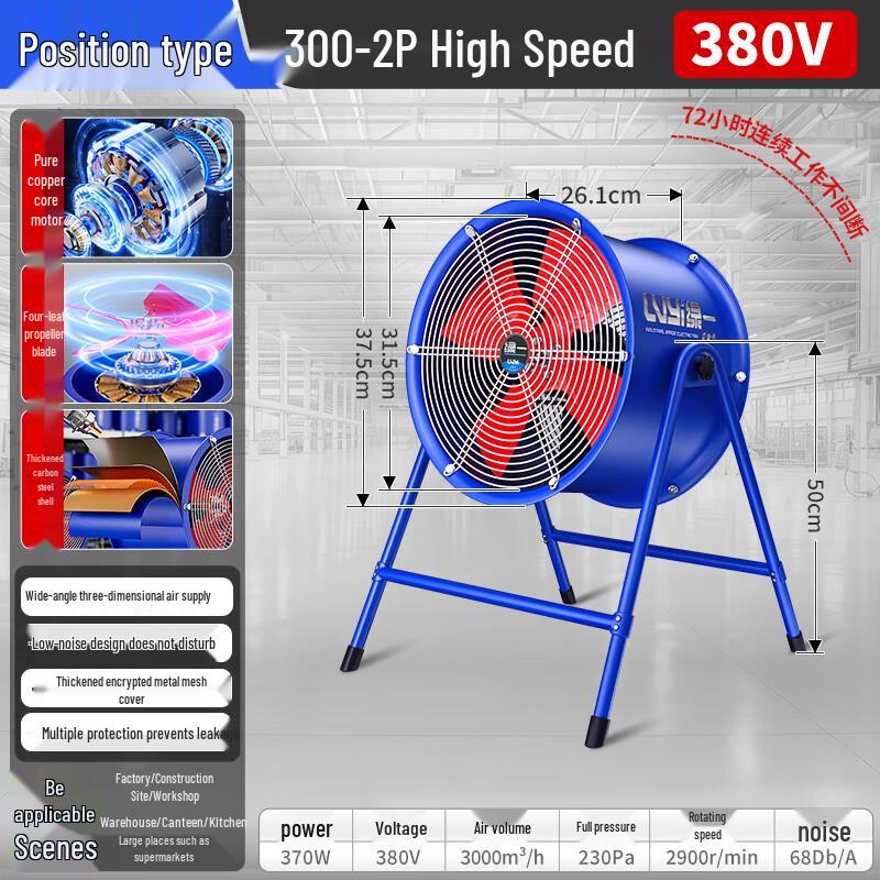 RiQiang SF Industrial Axial Flow Exhaust Fan CN plug (adapter included)