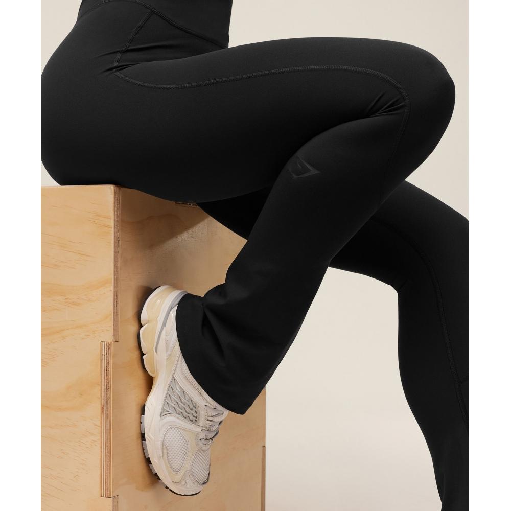 Gymshark Lifting Dipped Waistband Flared Leggings Black B5c1k Bb2j