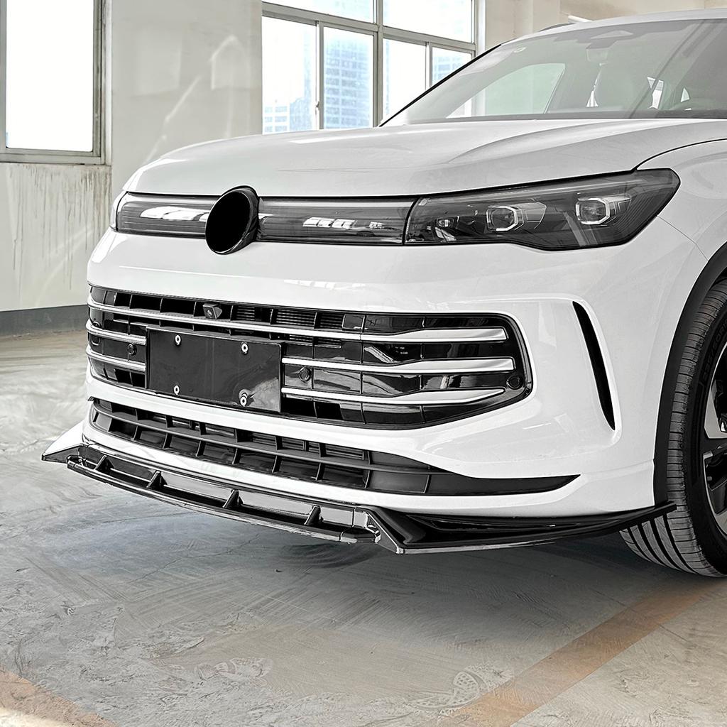 Car Front Bumper Lip Spoiler Diffuser Splitters Body Kit Aprons Cover Guard Trim For VW Tiguan MK3 Standard Edition 2024+