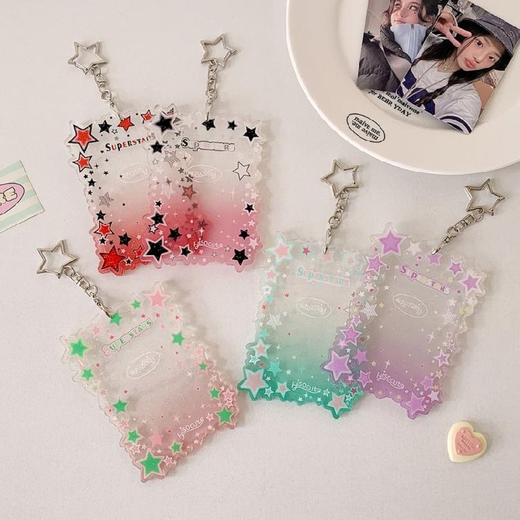 Shatterproof Acrylic ID Badge Holders Double Purpose Keychain Case for Fan Photos Gift Ideas & Everyday Carry Essential