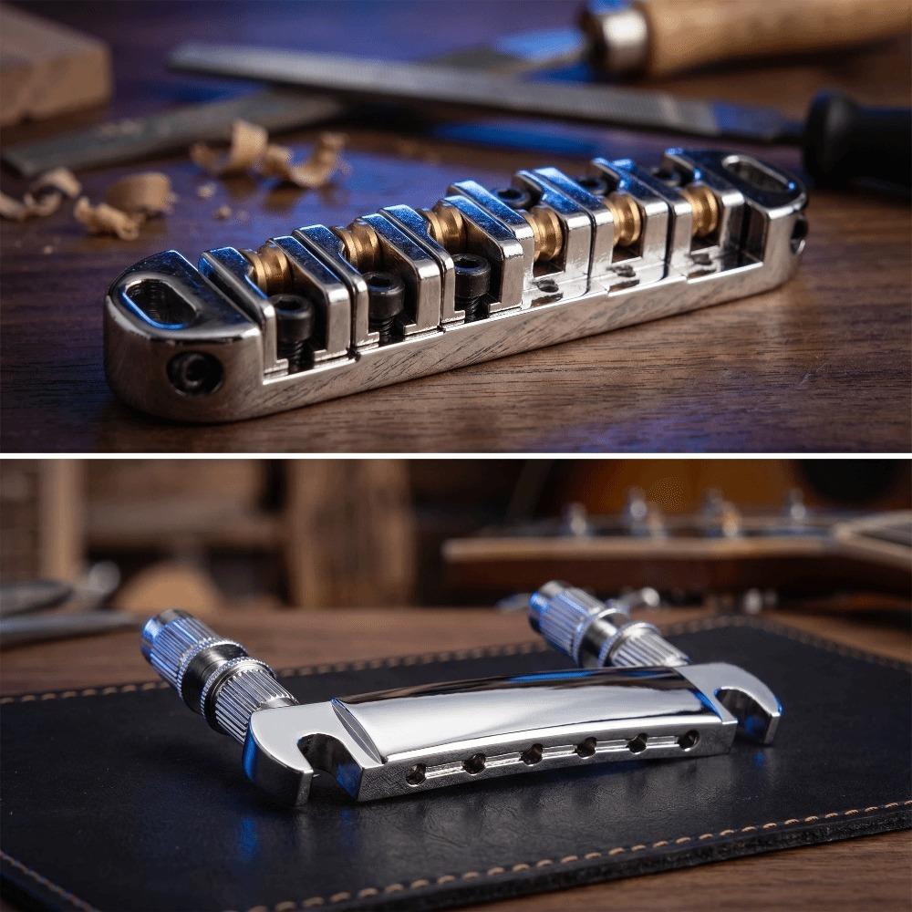 6 String Roller Saddle Bridge Metal Electric Guitar Bridge Electric Guitar