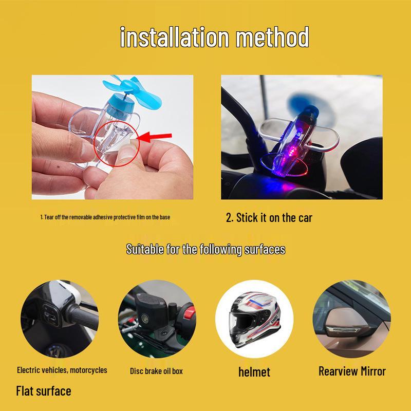 Colorful Wind-Powered Light-Up Ornament for Bikes, Motorcycles, and Small Electric Vehicles