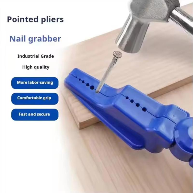 Schwerlast Hammer Nagelzieher Zange Fingerschutz Gleitgelenk Rostbeständiger Nagelknipser für Bau Heimreparaturarbeiten