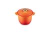 Le Creuset Cocotte Every 18 Cast Iron Enameled Pot Flame Crucible Light Gold Knob Gas IH Oven Compatible