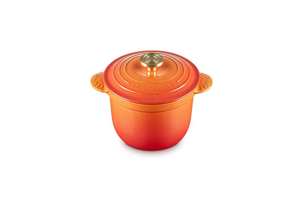 Le Creuset Cocotte Every 18 Cast Iron Enameled Pot Flame Crucible Light Gold Knob Gas IH Oven Compatible