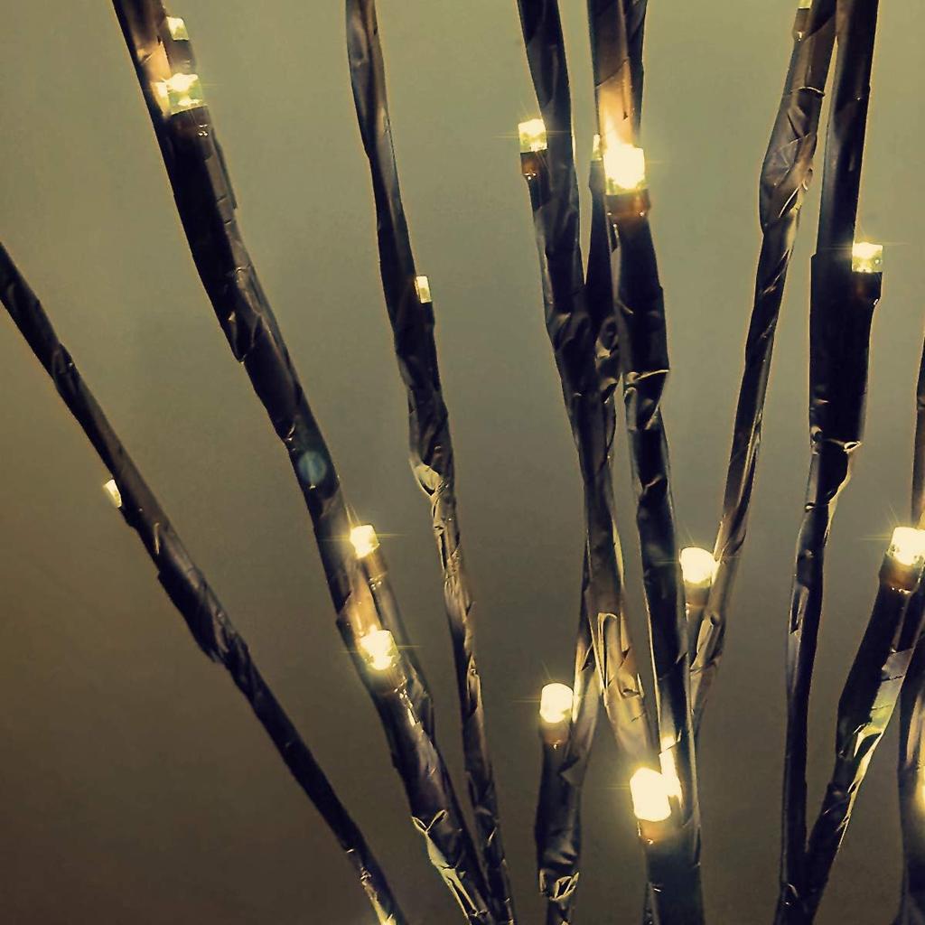 Led Branch Light Battery Operated Lighted Branches Vase Filler Willow Twig Lighted Branch 30 Inch 20 LED for Christmas Home Party Decoration Indoor