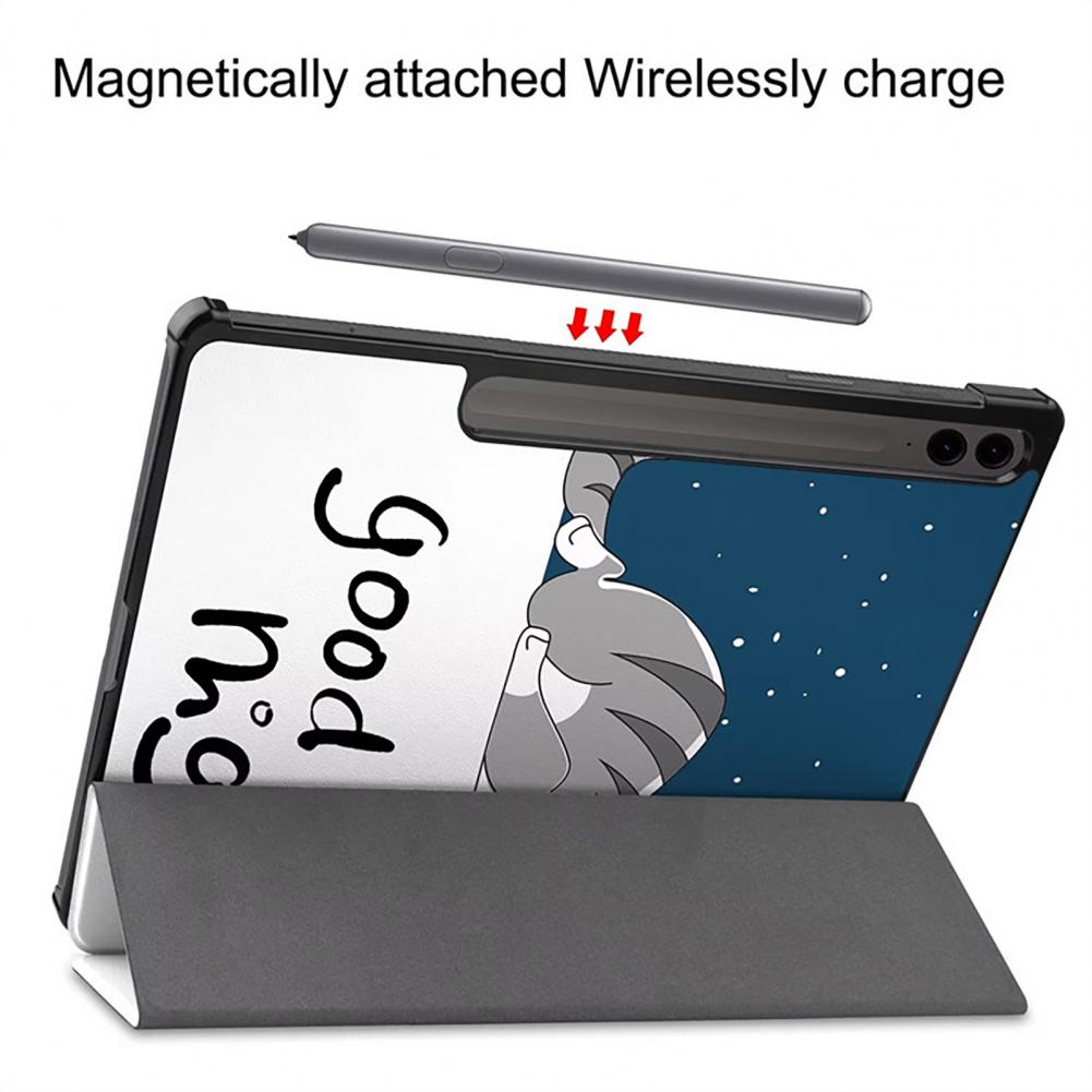 Protective Case for Tablet Tab S9 Fe 10.9-inch Faux Leather Protective Case with Triple Fold for Fall for Sm-x510/sm-x1516