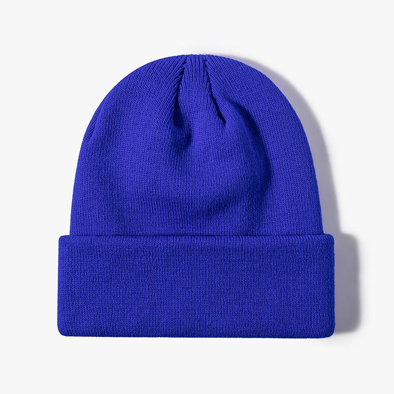 Hat Women's Wool Versatile Hexagonal Light Board No Edge Curling Cold Hat Autumn and Winter Outdoor Warm Thickened Men's Knitted Hat