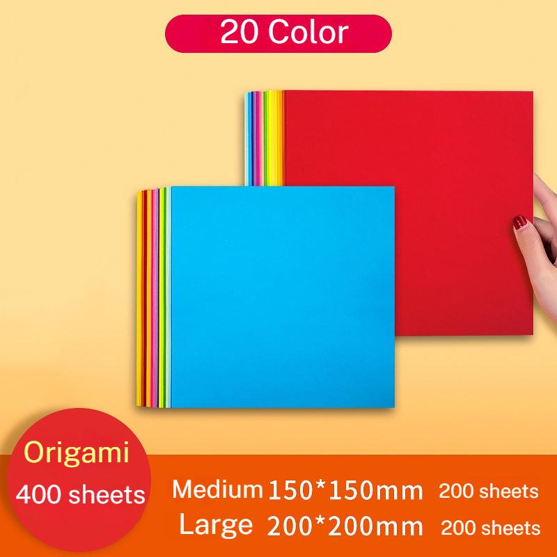 Square Origami Paper Double Sides Solid Color Folding Lucky Wish Paper Crane Multicolor Handmade DIY Scrapbooking Craft Decor