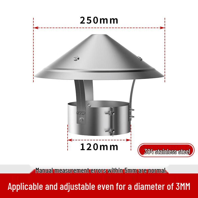 Jundingying 304 Stainless Steel Chimney Rainproof Exhaust Cap