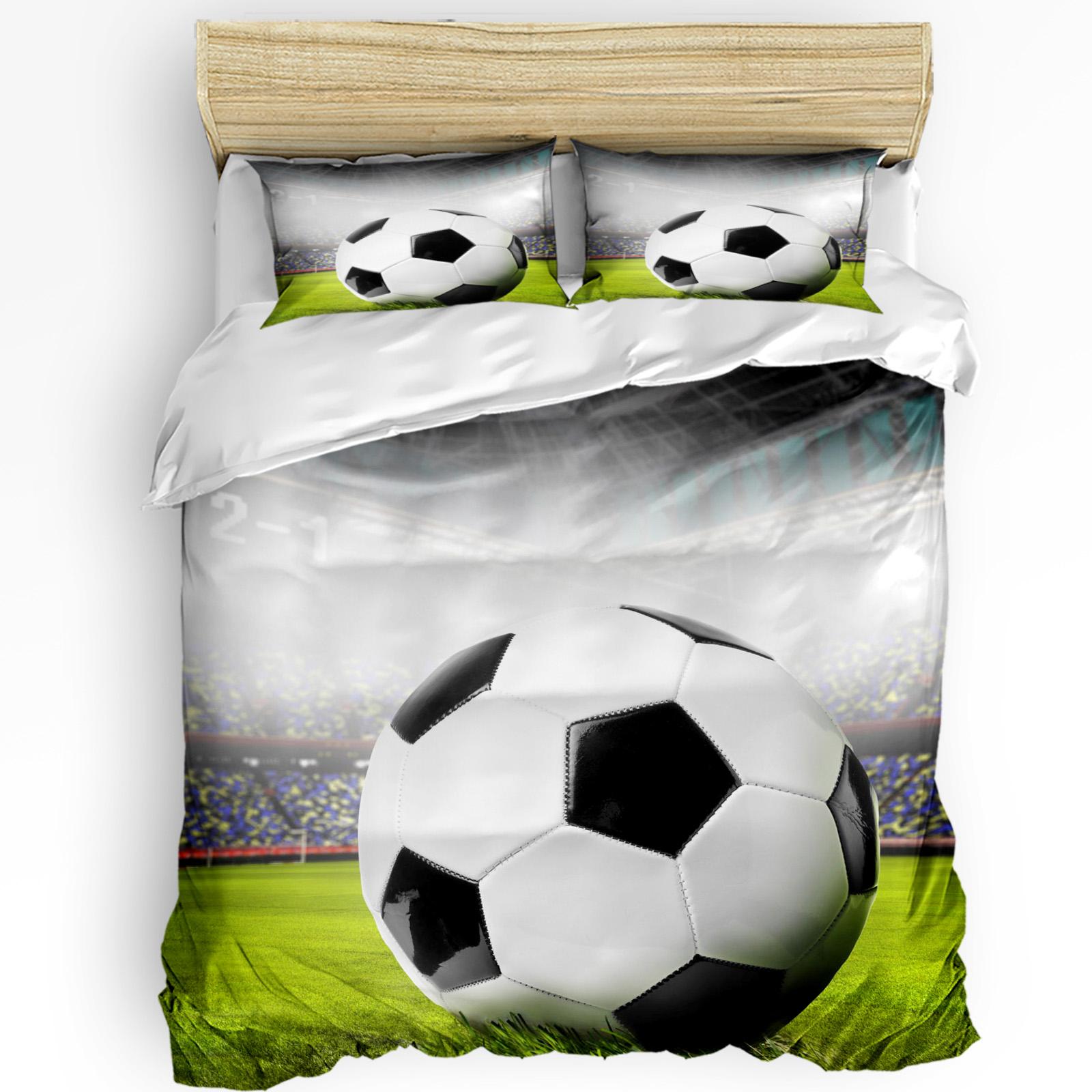 

Soccer Football Net Sketch Printed Comfort Duvet Cover Pillow Case Home Textile Quilt Cover Boy Kid Teen Girl 3pcs Bedding Set EU single(135x200cm)