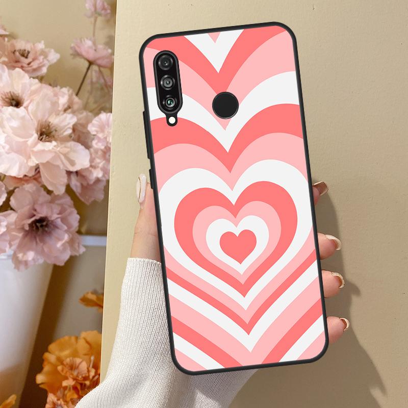 Latte Love Tunnel Brown Heart For Huawei Nova Y70 Y91 Y61 Y73 Y72 Y90 Y60 12s 12i 11i 8i 9 10 SE P40 Lite P30 P60 Pro Case
