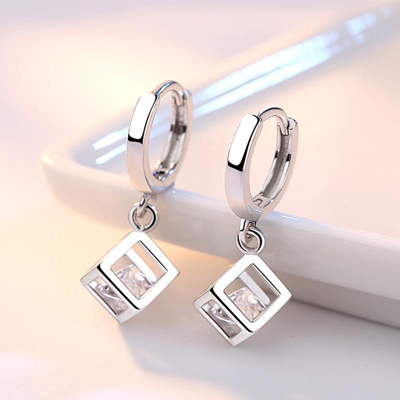 New 925 Sterling Silver Earrings 5A Zircon High Quality for Women Luxury Wedding Engagement Jewelry Stud Earrings Party Gifts