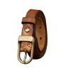 2.3Cm Wide Retro Washed Old Thin Belt Women'S Genuine Leather Pure Cowhide Fashion Trend Versatile Women'S Narrow Belt