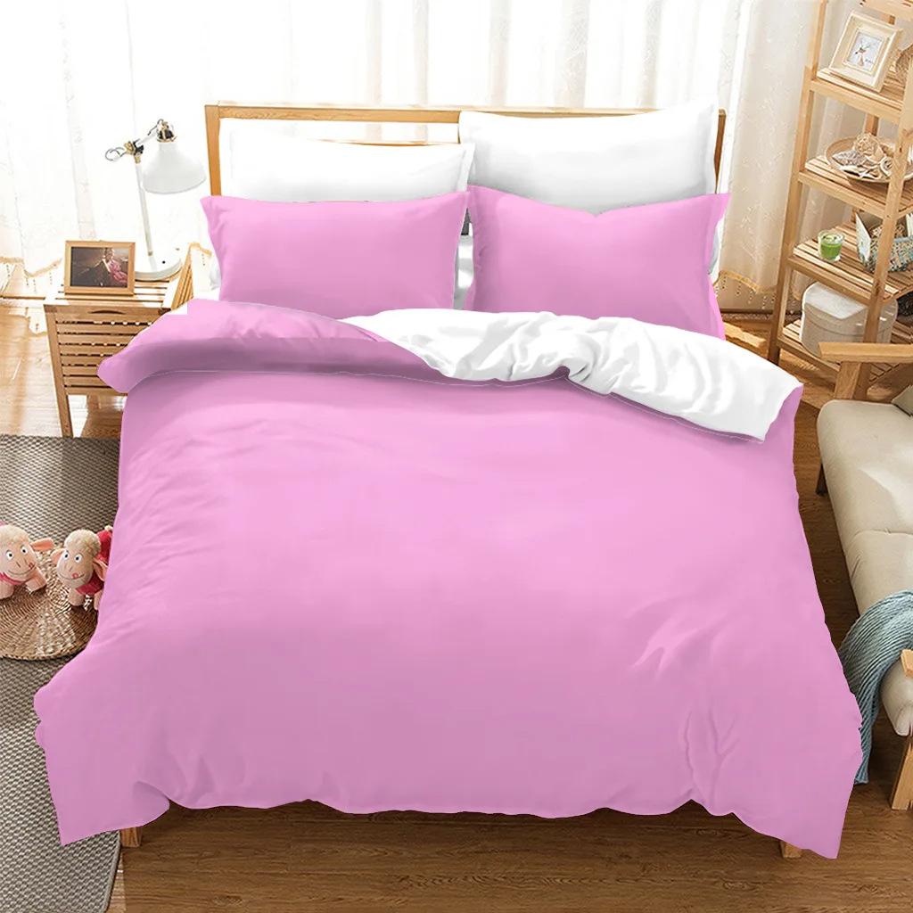 Solid Color Duvet Set Minimalist Style Three-Piece Set Suitable For Boys And Girls Bedroom Decoration