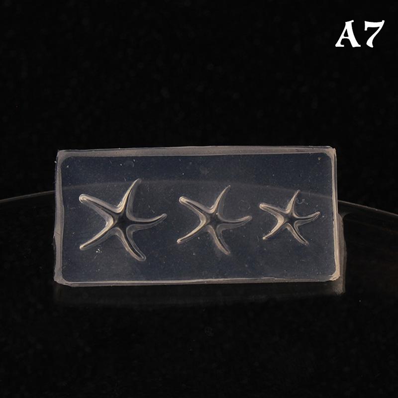 Silikonová forma na modelování nehtů Oceánský styl Mušle Hlemýžď Hvězdice 3D razítkovací destička Šablony na nehty DIY UV gel Manikúrní nástroje Nail Art