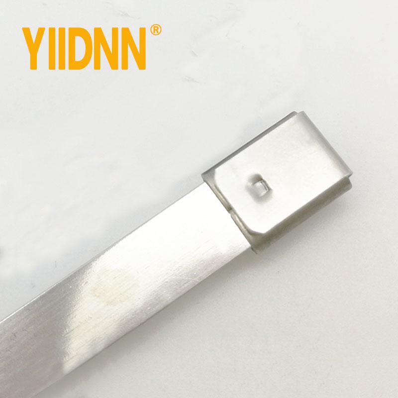 10 PC Heavy Duty 7.9mm Stainless Steel Cable Tie Exhaust Strap Wrap Coated Locking Zip Cable Ties