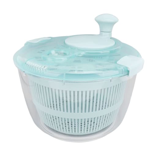 5L Manual Vegetable Washer Spinner, Large Lettuce Dryer, Mixer for Vegetables, Herbs, Berries, and Fruits, with Non-Slip Base